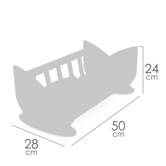 DeCuevas 55174 Drevená kolíska pre bábiky Tulipe 2025
