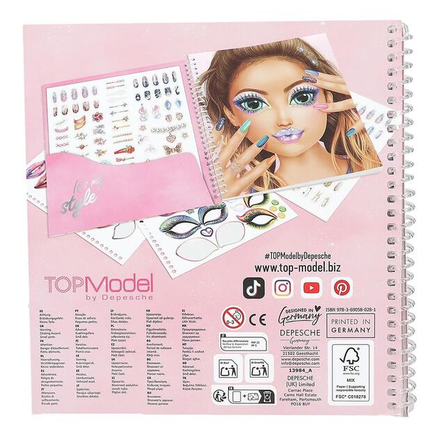 Top Model Kreatívna kniha nálepiek Top Model Dress Me Up Face Candy
