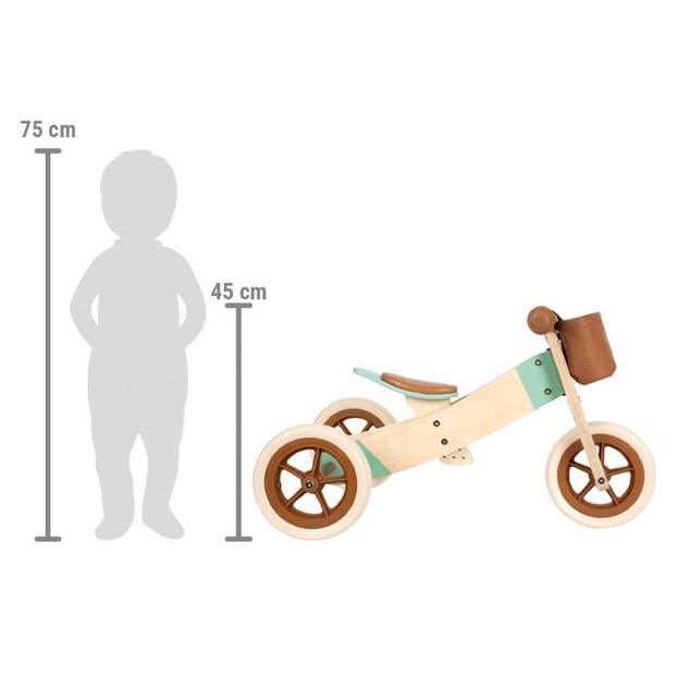 Kleiner Fuß Holz Laufrad Maxi 2 in 1 braun