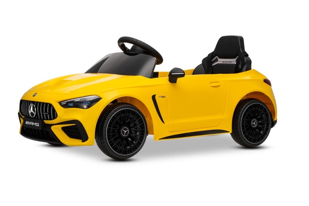 Elektrické autíčko Mercedes CLE 12V s pohonom zadných kolies, žlté, Jednomiestne, Lítiová
