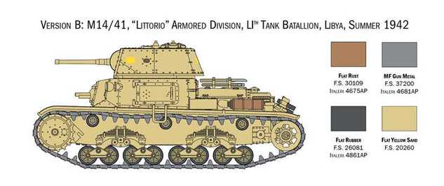 Modellbausatz Panzer 25768 - Italienische Panzer und Semoventi (1:56)