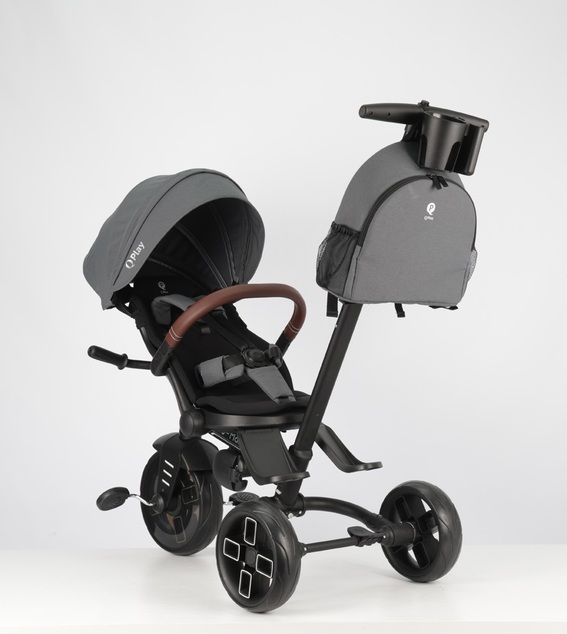QPLAY Trojkolka Comfo Max Grey, 8 v 1, vek 10-72 mesiacov