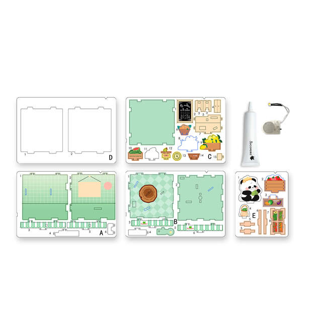 Sycomore Chibi mundo - Mini caja con panda