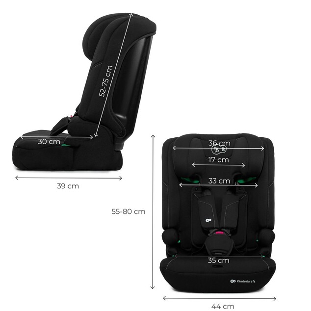 KINDERKRAFT Autositz I-Comfy i-Size (76 bis 150 cm) Schwarz