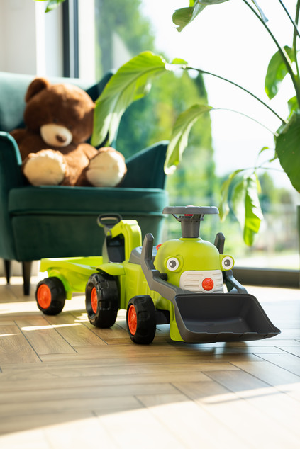 Falk odrážadlo/chodítko traktor s nakladačom, bágrom a vlečkou 912N Class