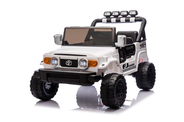 Elektrické autíčko Toyota FJ Cruiser XXL s pohonom 4x4, licencované (Dvojmiestne), biele,