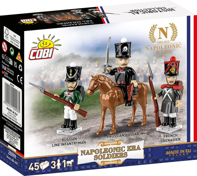 Cobi Soldados de la era napoleónica 4 figuras con accesorios, 45 k