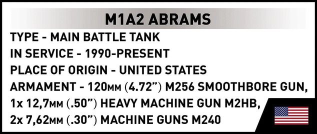 Cobi 2632 Armed Forces M1A2 Abrams, 1:35, 1025 k