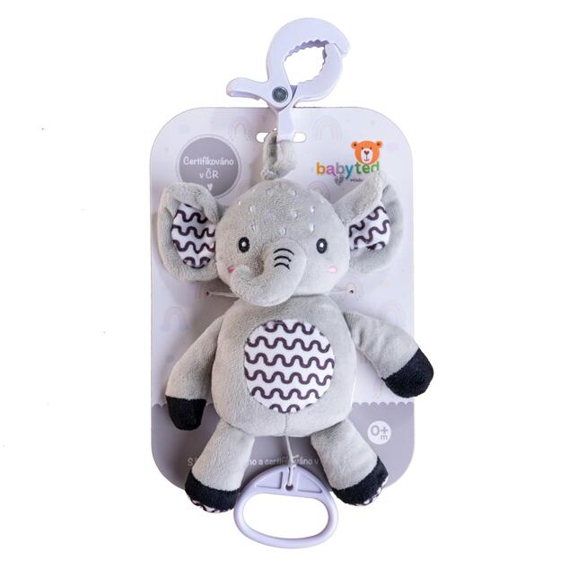 Slon babyted naťahovací plyš 30cm záves na postieľku/kočík