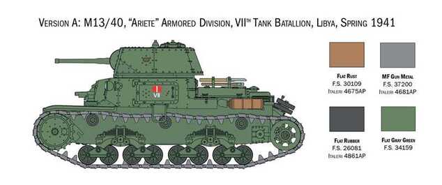 Modellbausatz Panzer 25768 - Italienische Panzer und Semoventi (1:56)