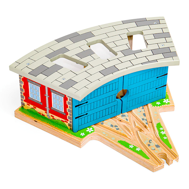 Bigjigs Rail Triple depo s vratima