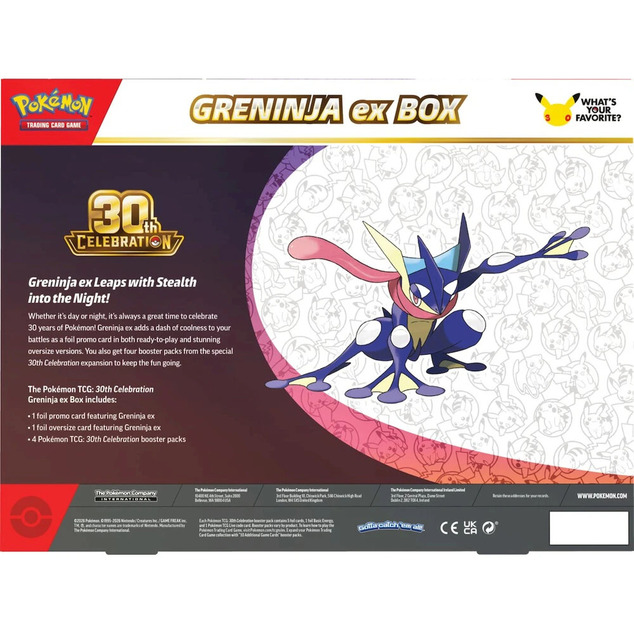 Pokémon TCG: 30. Ünnepi Greninja ex Doboz