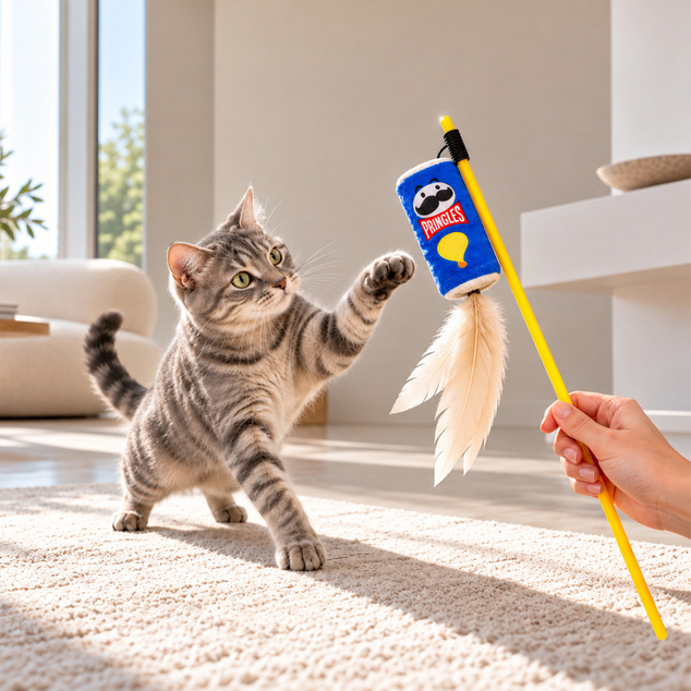PRINGLES Katzenspielzeug Blau