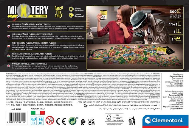 Clementoni MYSTERY PUZZLE 300 dielikov - Chyť zlodeja v lunaparku
