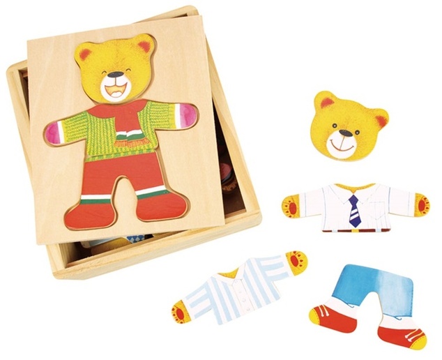 Bigjigs Toys Oblékací puzzle Pán medveď