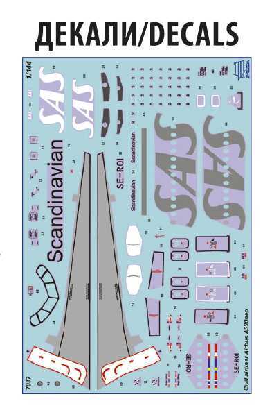 Model Kit letadlo 7037 - Airbus A320 NEO (1:144)