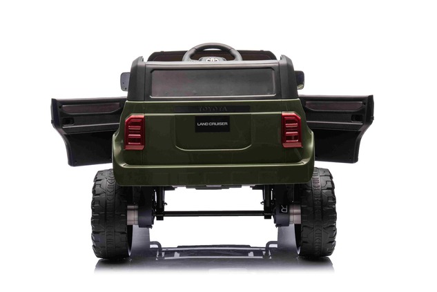 Elektrické autíčko Toyota Landcruiser 12V, vojenské zelené, široké jednomiestne sedadlo, 2