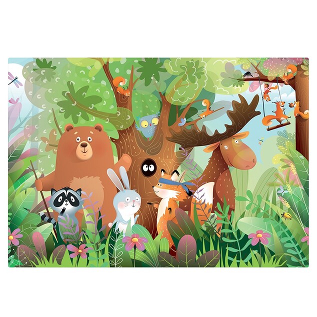 SENTOSPHERE Puzzle pentru copii Animale din savană 2x24 piese