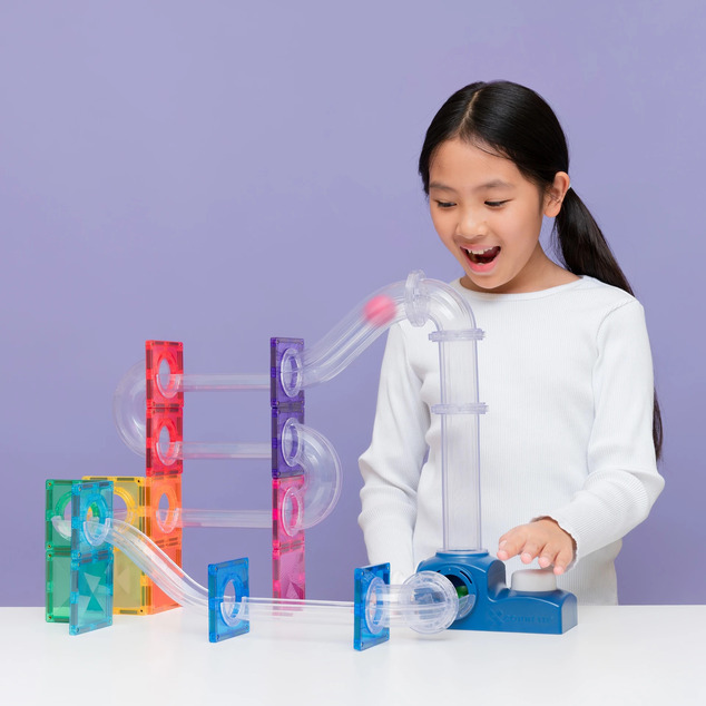 CONNETIX® Ball Run Launcher Pack construcción magnética 47Pc