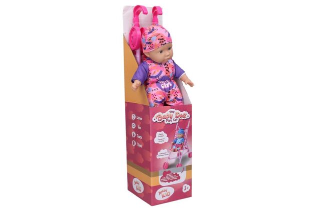 Passeggino sportivo con bambola 30cm