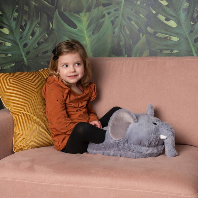 Cozy Noxxiez CS924 Elephant – warmer Plüsch-Hausschuh