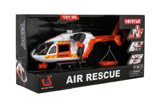 Elicottero di soccorso in plastica 32cm a batterie con luce e suono