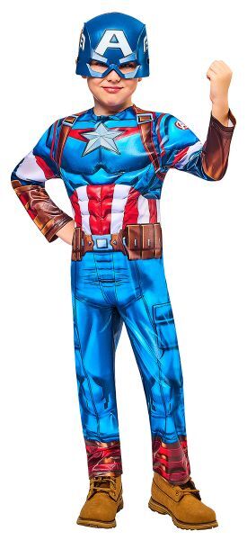 AVENGERS Captain America BL Kinderkostüm Größe XS(122-128+cm)