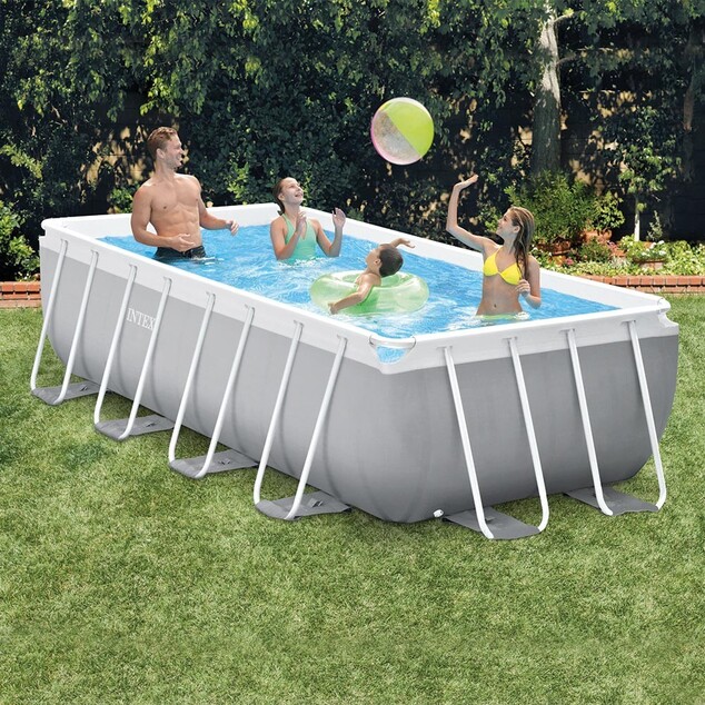 Záhradný bazén INTEX 26788 Prism Frame Rectangular 400 x 200 x 100 cm kartušová filtrácia