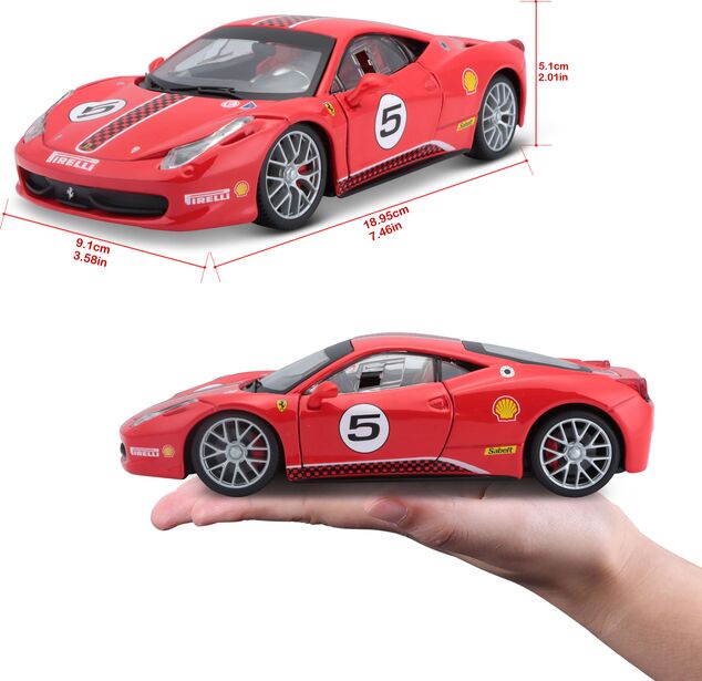 Bburago 1:24 Ferrari Racing 458 Challenge Rot