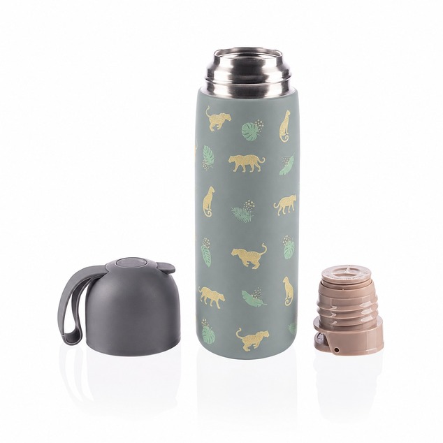 Termos pentru lichide cu mâner din silicon 400 ml, Wild Gepard
