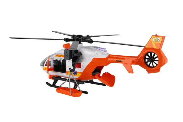 Elicottero di soccorso in plastica 32cm a batterie con luce e suono