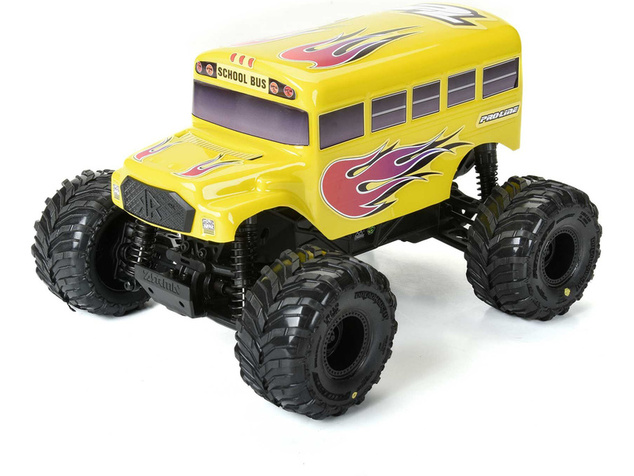 Pro-Line karosérie 1:16 školní autobus, žlutý: Arrma Gorgon/Quake Grom