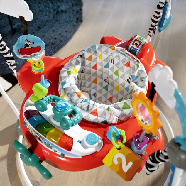 BABY EINSTEIN Skákadlo/aktívne centrum 2v1 Ocean Explorers Airplane Adventure™