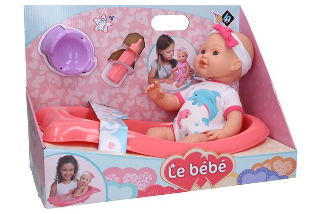 Bábika čurajúca set s vaničkou 41cm