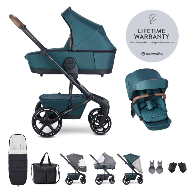 EASYWALKER Set XXL kolica kombinirana Harvey5 Premium Jade Green s dodacima