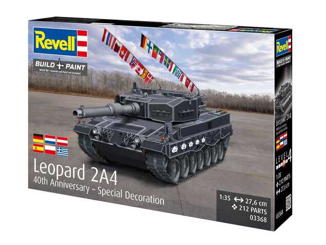 Plastic ModelKit tank 03368 - Leopard 2A4 - Decorazione Speciale 40º Anniversario (1:35)