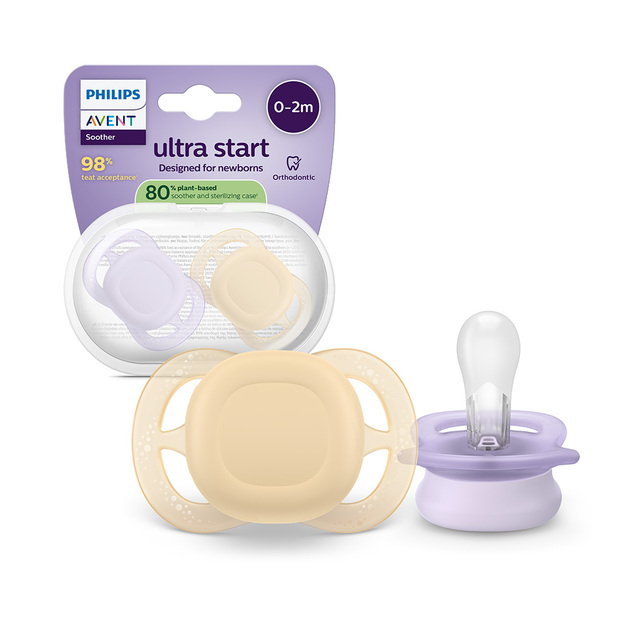 Philips AVENT Schnuller Ultrastart neutral 0-2m Mädchen 2 Stk