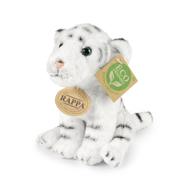 Tigre di peluche bianco seduto 15 cm ECO-FRIENDLY