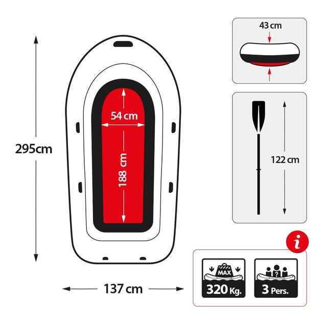 Schlauchboot INTEX 68370 Challenger 3 Set
