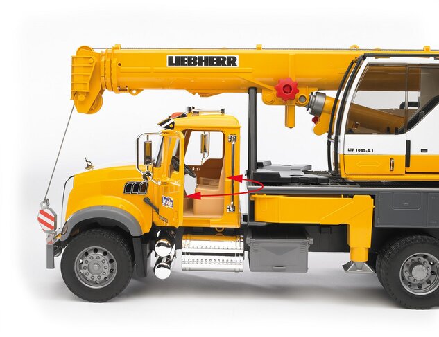 BRUDER 02818 MACK Granit Liebherr Autožeriav