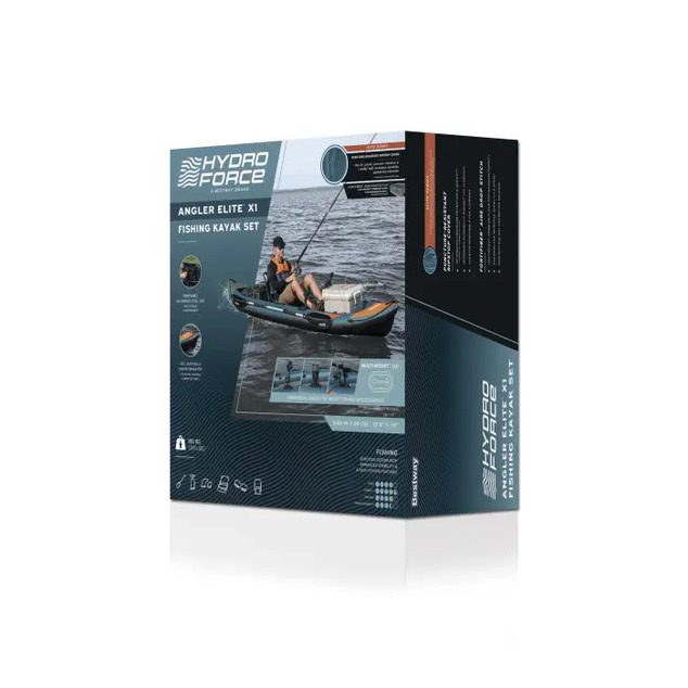 Bestway 65197 Nafukovací kajak Hydro-Force™ Angler Elite™, 380 x 99 x 37 cm