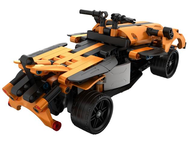 iM.MASTER Stavebnica 2v1 auto na spätné natiahnutie plast 278 dielikov oranžové