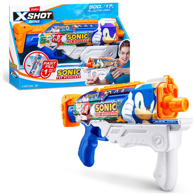 Zuru x - shot Vodná pištoľ Sonic the Hedgehog Fast Fill Skins