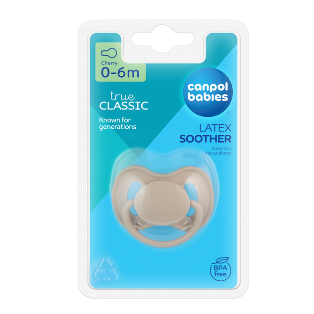 CANPOL BABIES Succhietto in caucciù con punta rotonda Nude 0-6m beige