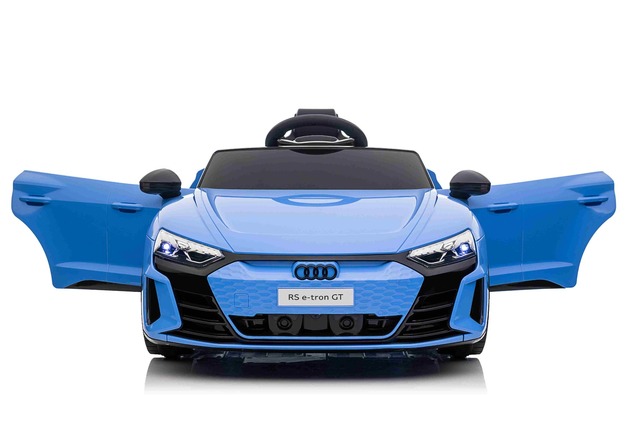 Elektrické autíčko Audi RS E-tron GT 12V, modré, široké jednomiestne sedadlo, 2,4 GHz diaľ