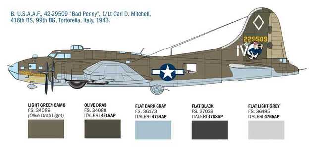 Model Kit letadlo 1487 - B-17F Flying Fortress (1:72)