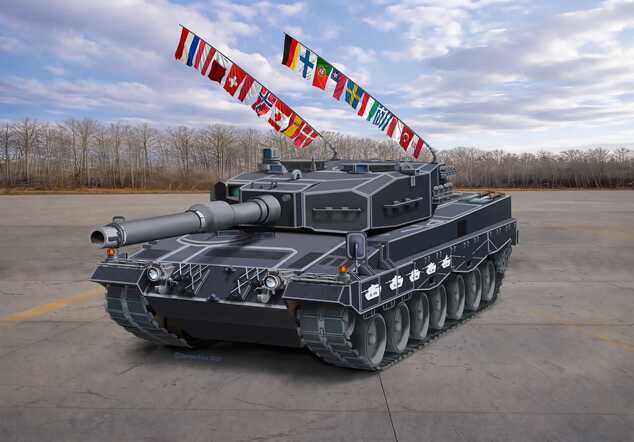 Plastic ModelKit tank 03368 - Leopard 2A4 - Decorazione Speciale 40º Anniversario (1:35)