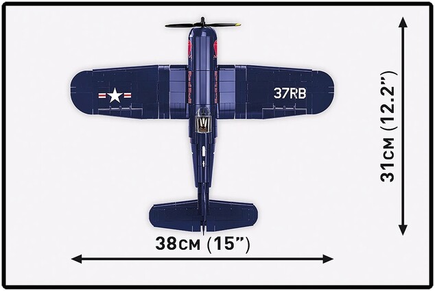 Cobi 26634 VOUGHT F4U CORSAIR FLYING BULLS, 1:32, 665 k, 1 f