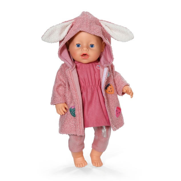 Zapf BABY born Sada s kabátikom a šatami, 43 cm