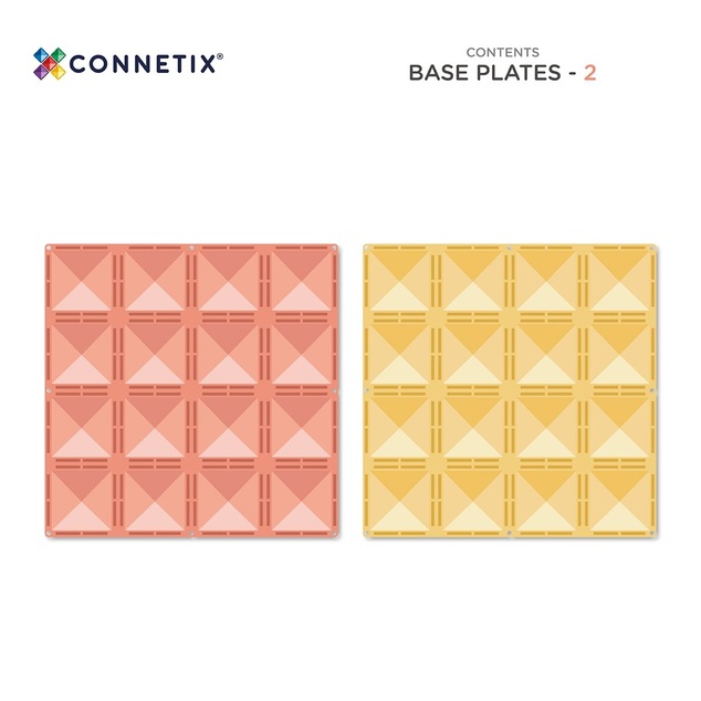 CONNETIX® Rainbow Lemon &amp; Peach  Base Plate 2ks